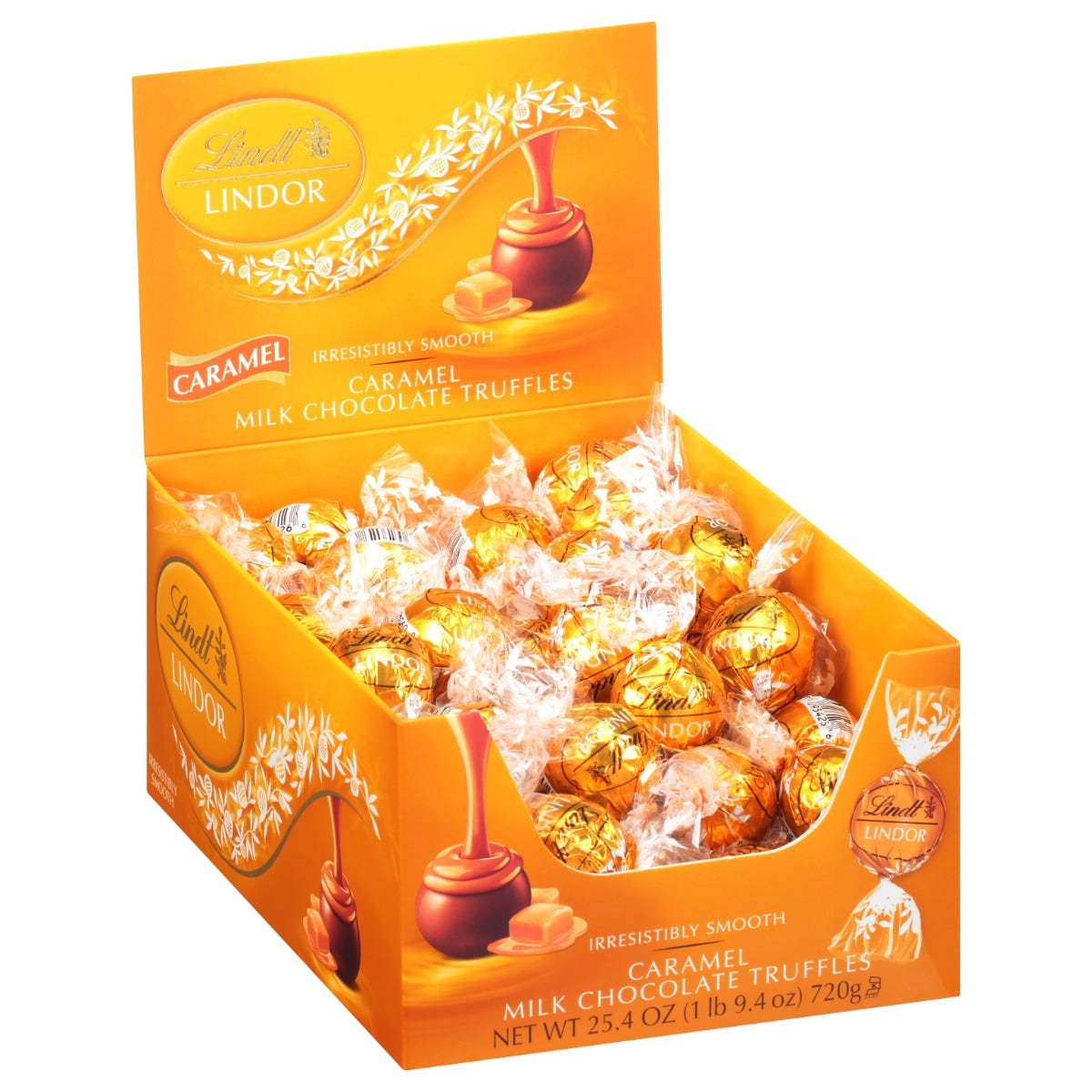 Caramel Milk Chocolate LINDOR Truffles Box 60 pc 25.4 oz