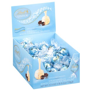 Stracciatella White Chocolate LINDOR Truffles Box (60-pc, 25.4 oz)