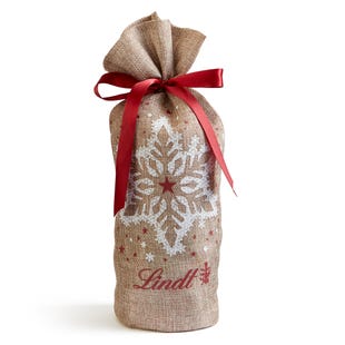 Assorted 5-Flavor LINDOR Truffles 75-pc Holiday Burlap Gift Bag (31.7 oz)