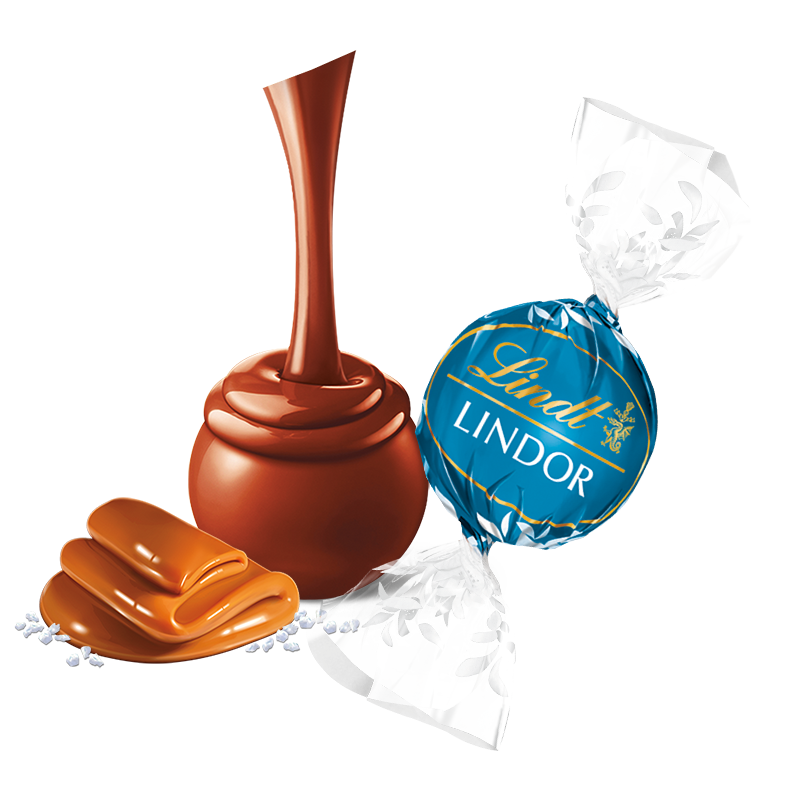 Milk Chocolate Salted Caramel LINDOR Truffles 800-pc Case (353 oz)