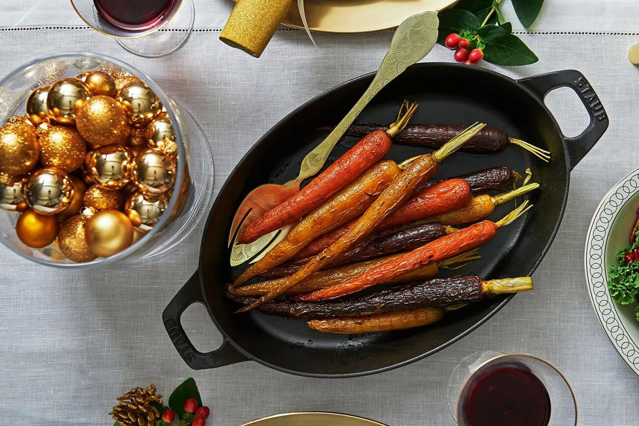  Roasted Carrots with Dark Chocolate Rosemary Sauce